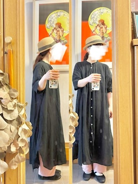 「ルムトンのアイテム（シューズ、ブラック系）」を使った、まっきさん（レディース・150cm）の秋コーディネート