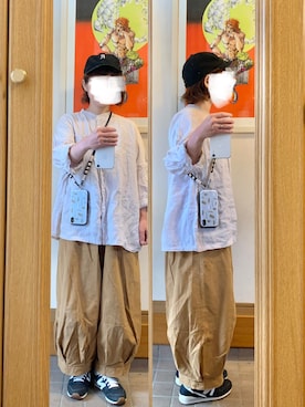 「SUN VALLEY（サンバレー）のアイテム（トップス）」を使った、まっきさん（レディース・149cm）の秋コーディネート