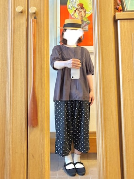 「アイテム（バレエシューズ）」を使った、まっきさん（レディース・150cm）の夏コーディネート