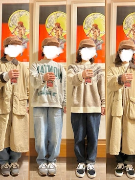 「アイテム（モッズコート）」を使った、まっきさん（レディース・150cm）の冬コーディネート