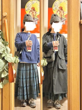 「アイテム（モッズコート）」を使った、まっきさん（レディース・150cm）の冬コーディネート