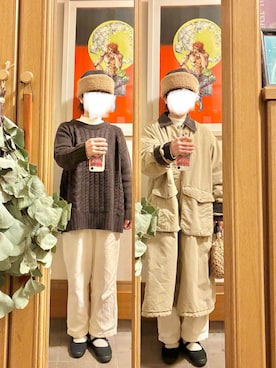 「アイテム（モッズコート）」を使った、まっきさん（レディース・150cm）の冬コーディネート