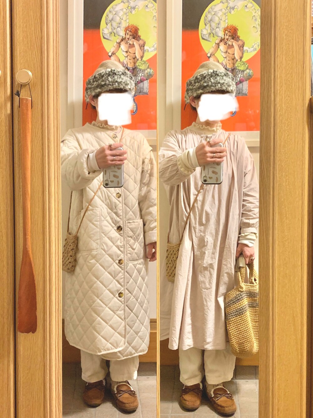 「昨日のコーデ、昨日の服、作家メイド、ピンクと白」｜「作家メイドのアイテム（バッグ、その他）」を使った、まっきさん（レディース・149cm）の春コーディネートの1枚目の写真