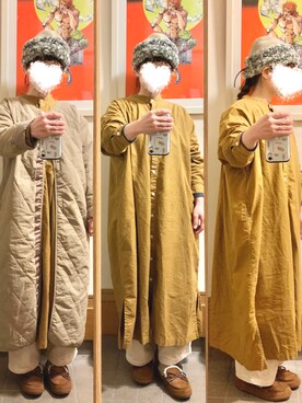 「chocol raffine robe（ショコラフィネローブ）のアイテム（ジャケット/アウター）」を使った、まっきさん（レディース・149cm）の冬コーディネート