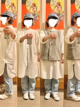 「SUN VALLEY（サンバレー）のアイテム（トップス）」を使った、まっきさん（レディース・149cm）の秋コーディネート