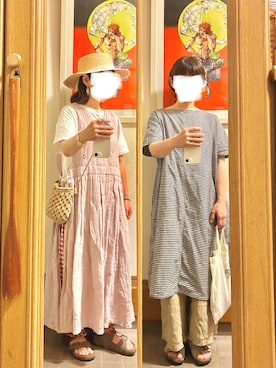 「SUN VALLEY（サンバレー）のアイテム」を使った、まっきさん（レディース・150cm）の夏コーディネート