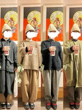 「EDWIN（エドウィン）のアイテム（帽子）」を使った、まっきさん（レディース・150cm）の冬コーディネート