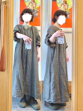 「秋色コーデ」｜「アイテム（ワンピース/ドレス）」を使った、まっきさん（レディース・149cm）の秋コーディネート