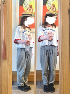 「スポサン」｜「アイテム（帽子）」を使った、まっきさん（レディース・150cm）の夏コーディネート