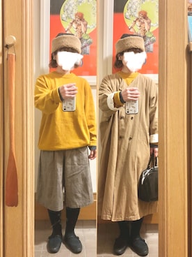 「昨日のコーデ」｜「アイテム（その他アウター）」を使った、まっきさん（レディース・149cm）の冬コーディネート
