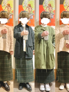 「昨日のコーデ」｜「アイテム（モッズコート）」を使った、まっきさん（レディース・149cm）の冬コーディネート