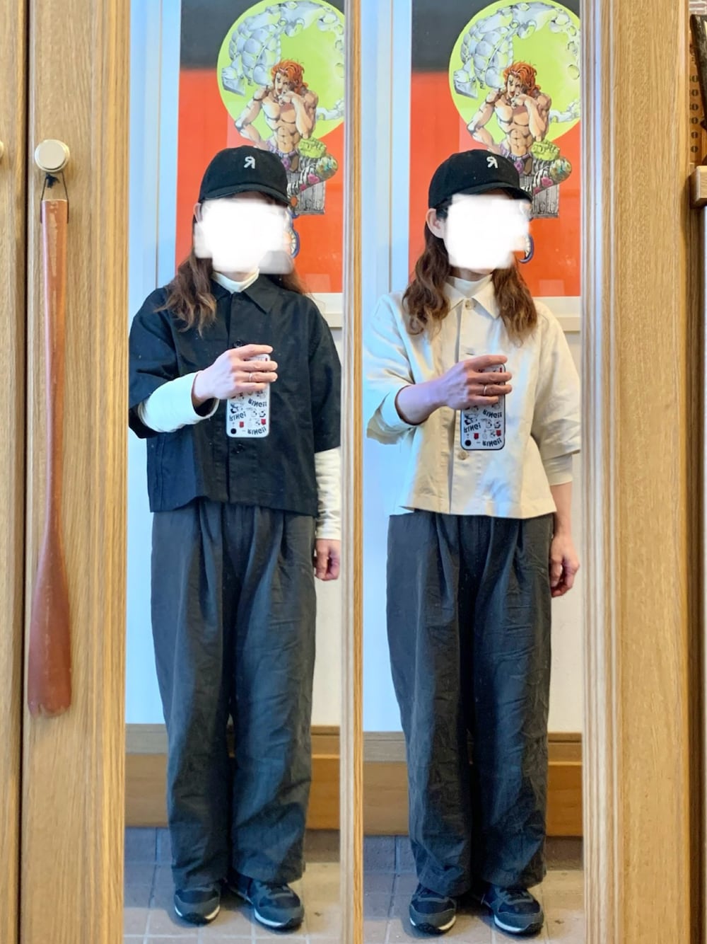 「一昨日のコーデ、一昨日の服、買ったもの、キャップ」｜「無印良品の婦人　ヘンプ混　ツイル　半袖シャツ（シャツ/ブラウス、ホワイト系）」を使った、まっきさん（レディース・150cm）の春コーディネートの1枚目の写真