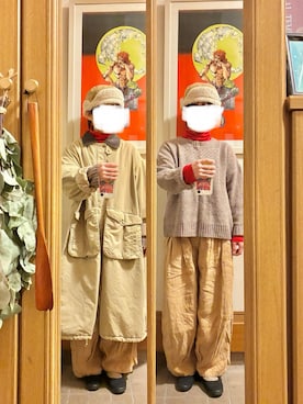 「アイテム（モッズコート）」を使った、まっきさん（レディース・150cm）の冬コーディネート