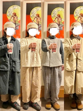 「アイテム（ベスト）」を使った、まっきさん（レディース・150cm）の冬コーディネート