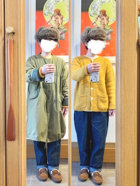 「昨日のコーデ」｜「アイテム（モッズコート）」を使った、まっきさん（レディース・149cm）の冬コーディネート