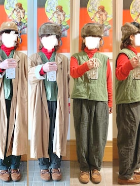 「昨日のコーデ」｜「アイテム（その他アウター）」を使った、まっきさん（レディース・149cm）の冬コーディネート