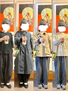 「アイテム（モッズコート）」を使った、まっきさん（レディース・150cm）の秋コーディネート