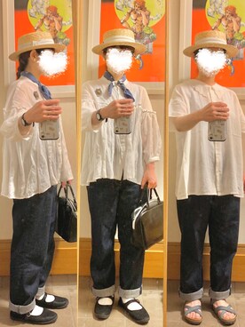 「ARCOPEDICO（アルコペディコ）のアイテム」を使った、まっきさん（レディース・149cm）の夏コーディネート