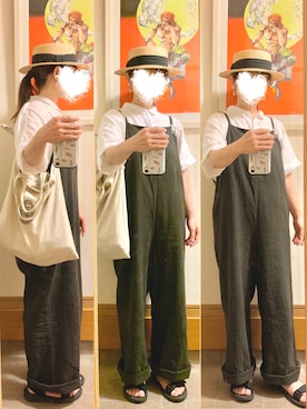 「SM2（エスエムツー）のアイテム（オールインワン・サロペット）」を使った、まっきさん（レディース・149cm）の夏コーディネート