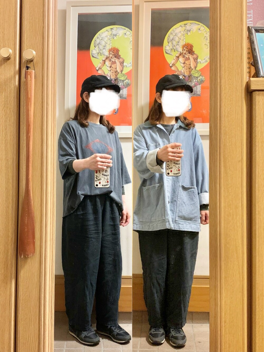 「昨日のコーデ、昨日の服、古着、リネンパンツ、キャップ」｜「マルシェ購入品のアイテム（キャップ、ブラック系）」を使った、まっきさん（レディース・150cm）の夏コーディネートの1枚目の写真