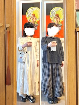 「無印良品（ムジルシリョウヒン）のアイテム（ワンピース）」を使った、まっきさん（レディース・150cm）の秋コーディネート