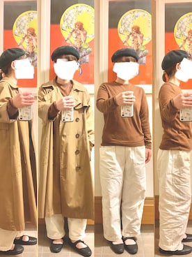 「sm2rhythm（サマンサモスモスリズム）のアイテム（トレンチコート）」を使った、まっきさん（レディース・149cm）の秋コーディネート