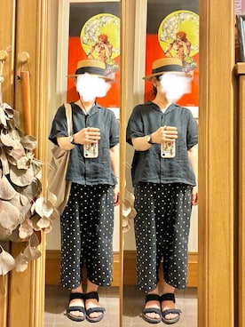 「14+（イチヨンプラス）のアイテム」を使った、まっきさん（レディース・150cm）の夏コーディネート