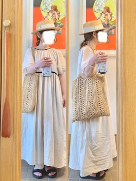 「salut!（サリュ!）のアイテム」を使った、まっきさん（レディース・149cm）の夏コーディネート