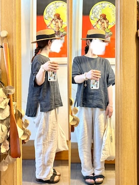 「14+（イチヨンプラス）のアイテム」を使った、まっきさん（レディース・150cm）の夏コーディネート