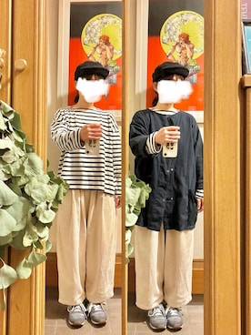 「アイテム（キャップ）」を使った、まっきさん（レディース・150cm）の秋コーディネート