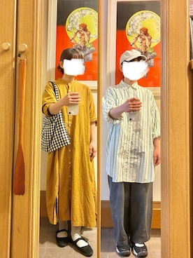 「アイテム（シャツワンピース）」を使った、まっきさん（レディース・150cm）の秋コーディネート