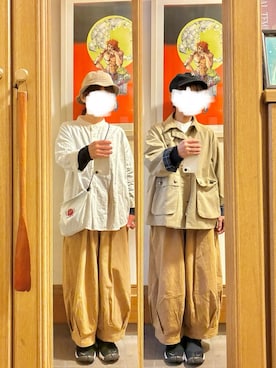 「NEW ERA（ニューエラ）のアイテム（ハット）」を使った、まっきさん（レディース・150cm）の秋コーディネート