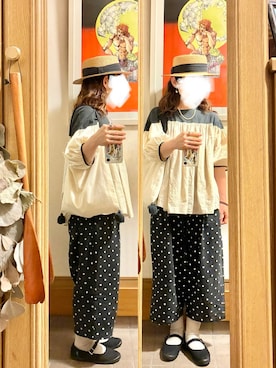 「14+（イチヨンプラス）のアイテム」を使った、まっきさん（レディース・150cm）の夏コーディネート