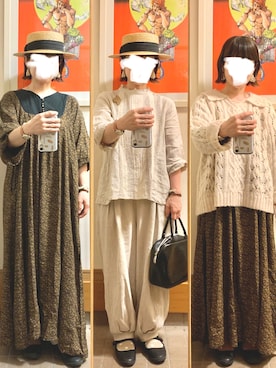 「ELLIFE（エリフェ）のアイテム」を使った、まっきさん（レディース・149cm）の秋コーディネート