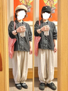 「SUN VALLEY（サンバレー）のアイテム（トップス）」を使った、まっきさん（レディース・149cm）の秋コーディネート