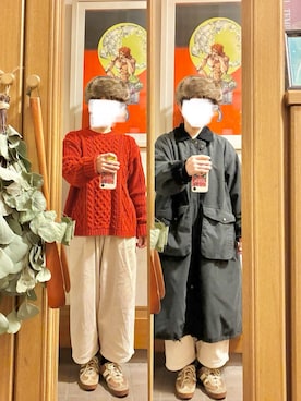 「INDIAN（インディアン）のアイテム」を使った、まっきさん（レディース・150cm）の冬コーディネート