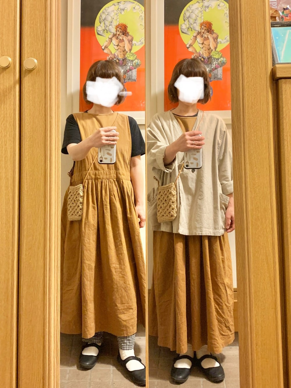 「昨日のコーデ、昨日の服、プチフラコーデ」｜「？のアイテム（ワンピース/ドレス、ブラウン系）」を使った、まっきさん（レディース・149cm）の秋コーディネートの1枚目の写真
