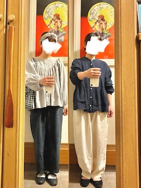 「アイテム（バレエシューズ）」を使った、まっきさん（レディース・150cm）の秋コーディネート