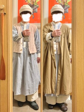「昨日のコーデ」｜「アイテム（その他アウター）」を使った、まっきさん（レディース・149cm）の冬コーディネート