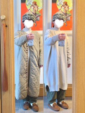 「chocol raffine robe（ショコラフィネローブ）のアイテム（ジャケット/アウター）」を使った、まっきさん（レディース・149cm）の冬コーディネート