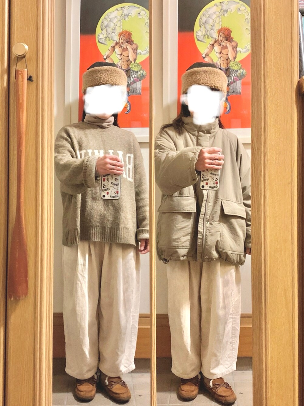 「昨日のコーデ、昨日の服」｜「UNIQLOのアイテム（トップス、ベージュ系）」を使った、まっきさん（レディース・150cm）の冬コーディネートの1枚目の写真