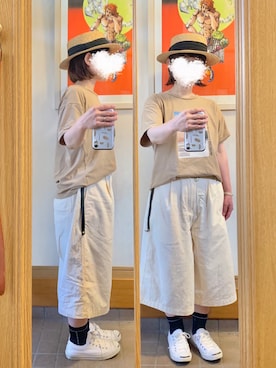 「MASTER&Co（マスターアンドコー）のアイテム」を使った、まっきさん（レディース・149cm）の夏コーディネート