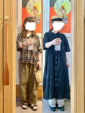 「アイテム（バッグ）」を使った、まっきさん（レディース・150cm）の夏コーディネート