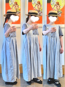 「HALHAM（ハルハム）のアイテム（トップス）」を使った、まっきさん（レディース・149cm）の夏コーディネート