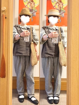 「salut!（サリュ!）のアイテム（バッグ）」を使った、まっきさん（レディース・149cm）の春コーディネート