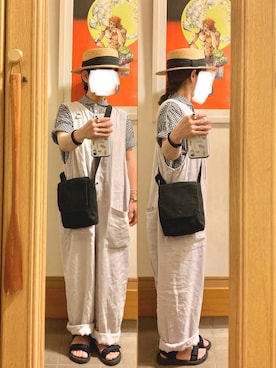 「昨日のコーデ」｜「アイテム（オールインワン・サロペット）」を使った、まっきさん（レディース・150cm）の夏コーディネート
