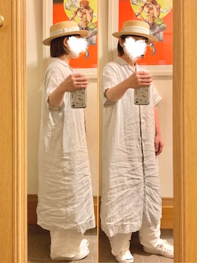 「ジャックパーセル」｜「アイテム（ワンピース/ドレス）」を使った、まっきさん（レディース・149cm）の夏コーディネート