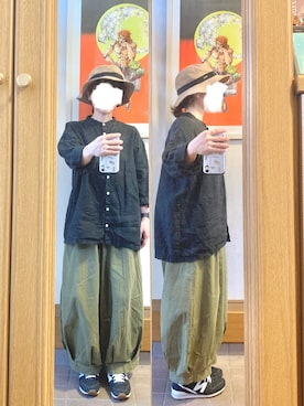 「SUN VALLEY（サンバレー）のアイテム（トップス）」を使った、まっきさん（レディース・149cm）の秋コーディネート