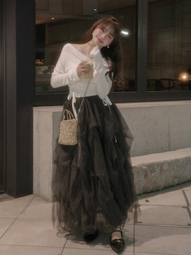 白濱楓雅🐚 fuchan_2003さん（レディース・158cm）の春コーディネート