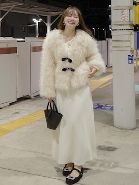 「アイテム（セットアップ）」を使った、白濱楓雅 ( ふぅ )🍨さん（レディース・158cm）の冬コーディネート